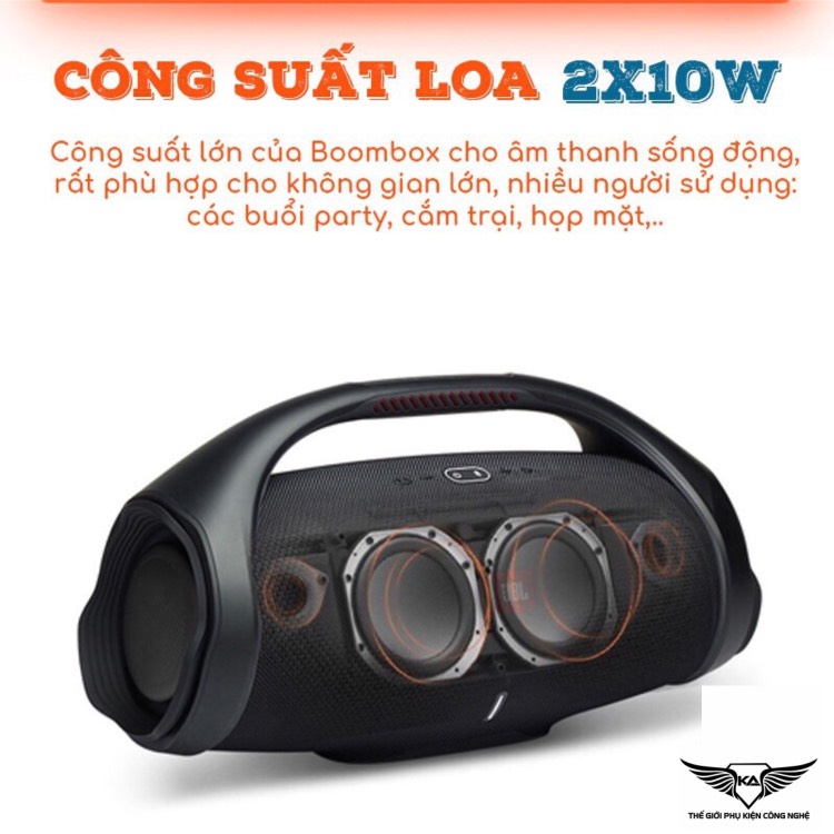 [BH 12 Tháng] Loa Bluetooth JBL BOOMBOX Du Lịch Đa Năng giá rẻ công xuất 30W nhỏ gọn, nghe nhạc 5h Bass lớn, loa to