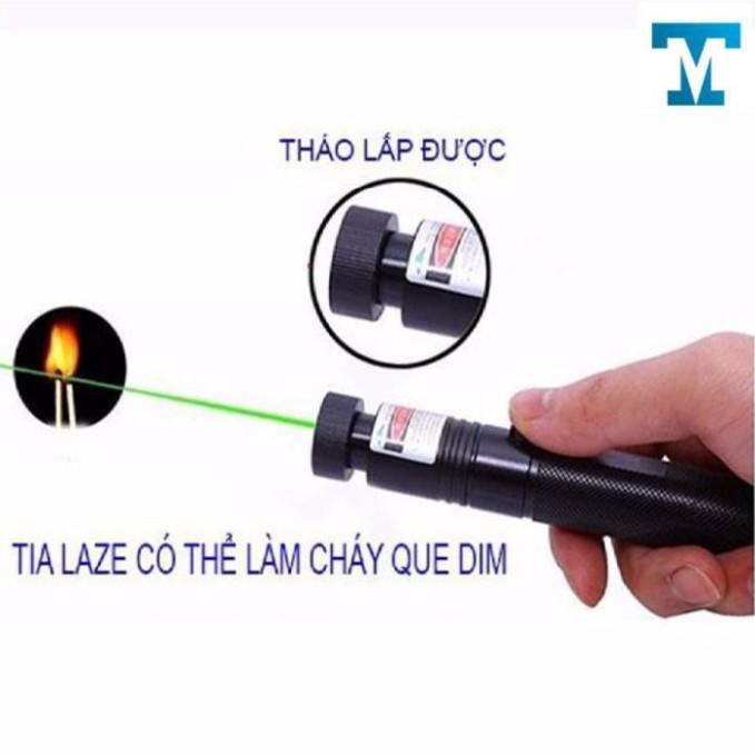 Đèn pin Laser 303 tia xanh,Đèn Laze xài pin sạc chiếu xa nhiều hình cực đẹp kunkun