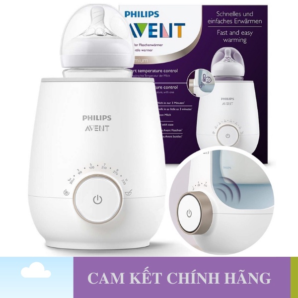 Máy hâm sữa Philips Avent Premium Có Chế Độ Tự Ngắt - BH 2 Năm Toàn Quốc - 1 Đổi 1 Trong 7 Ngày Nếu Lỗi NSX