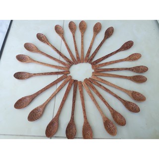 Muỗng gỗ dừa cafe 17cm