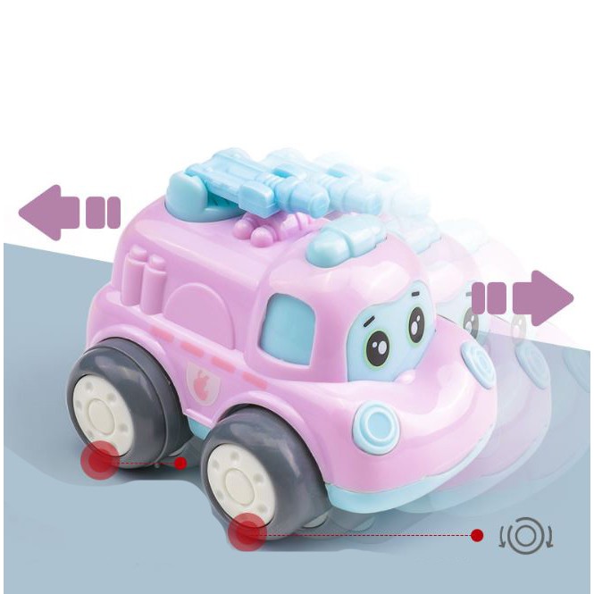 BỘ 3 Xe Mô Hình Mini kids Toys- Những người bạn vui vẻ - chạy bánh đà mượt mà, bền bỉ dành cho trẻ từ 1-5 tuổi