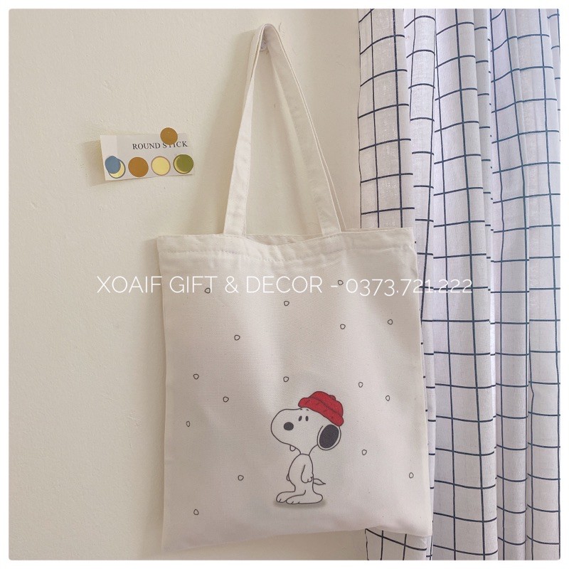 Túi tote Snoopy cute đeo vai đi học đi chơi