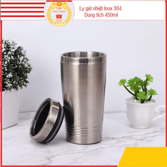 Cốc đựng coffee | Ly giữ nhiệt 450ml 3 lớp Inox 304 giữ lạnh lên đến 4 - 6h thích hợp đựng trà cafe mang đi