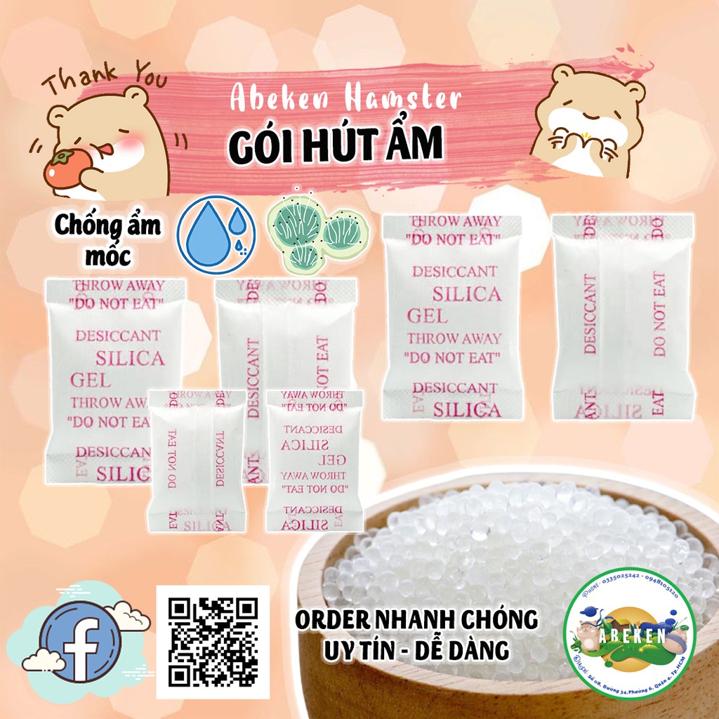 Túi hút ẩm Silicagel bảo quản thức ăn Hamster/ Thỏ/ Bọ/ Sóc