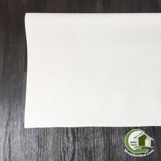 Giấy dán tường màu trắng nhám - màu be - khổ 1,2m - có sẵn keo