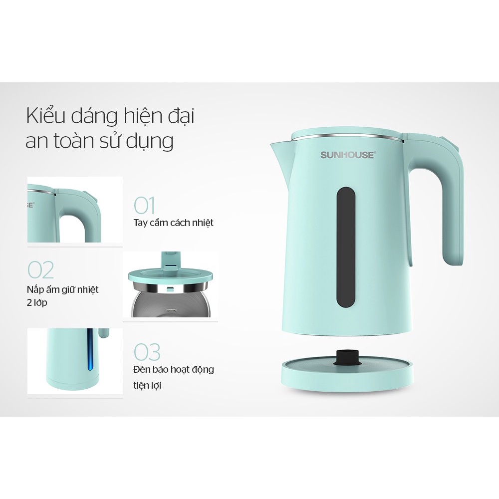 Bình đun nước siêu tốc Electric Kettle Yuemei Thái Lan 1.8L- 2.5L (Mới 100%)