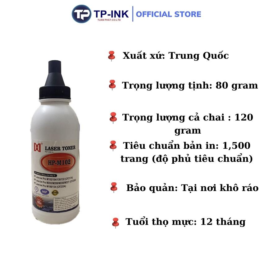 Mực đổ 17A thương hiệu TP ink dung cho máy HP 102A/M130/M203/M227