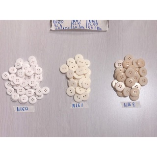 Combo 10 nút áo trắng trơn n160-162