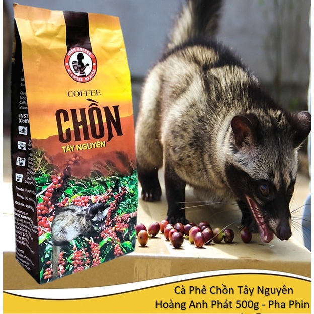 Cà Phê Chồn Tây Nguyên Hoàng Anh Phát 500g - Pha Phin