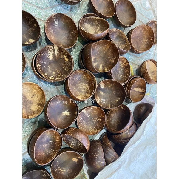 [Combo] - Chén / Bát gáo dừa + Muỗng gỗ dừa (nhiều size)