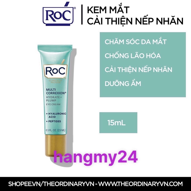 Mua Kem mắt nâng cơ, chống nhăn RoC MULTI CORREXION® Hydrate & Plump