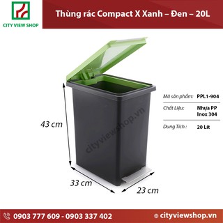 Thùng rác nhựa Fitis đạp chân 20 lít PPL1