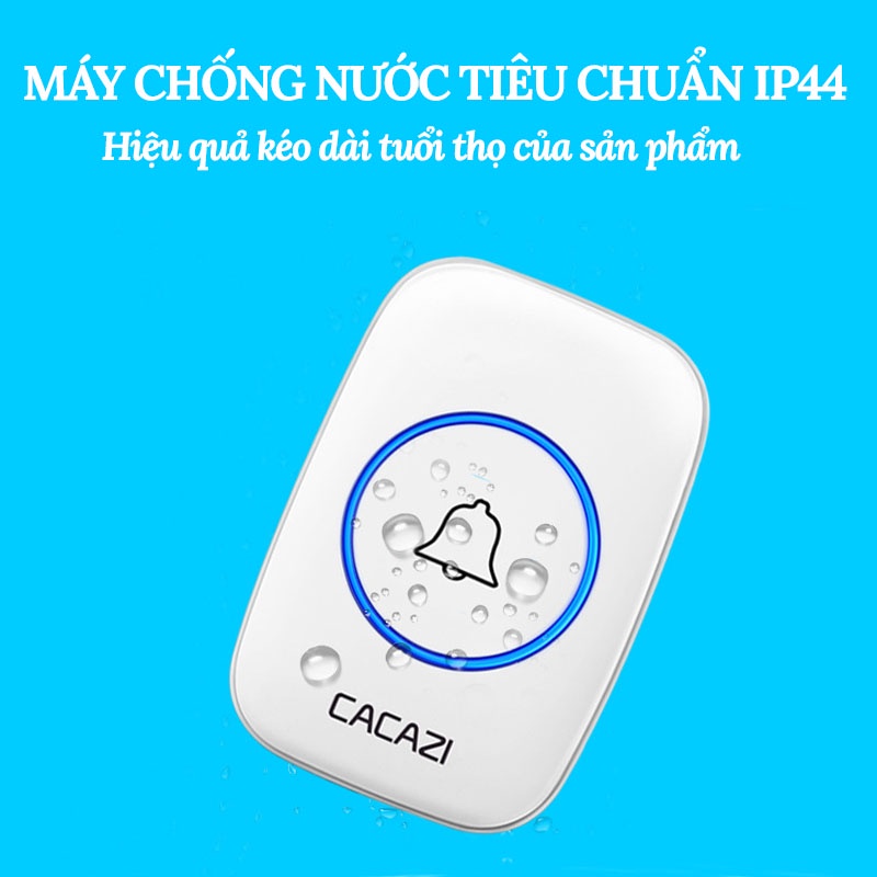 Chuông Cửa Không Dây Thông Minh CACAZI A10 Loại Tốt Chống Nước, Khoảng Cách 300m SONHOUSE