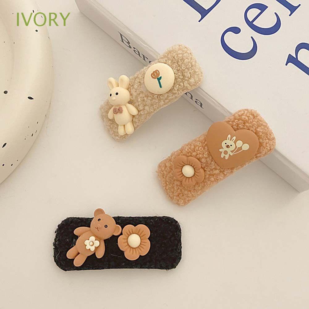 Kẹp tóc BB hình gấu bông dễ thương ngộ nghĩnh phong cách Hàn Quốc cho nữ