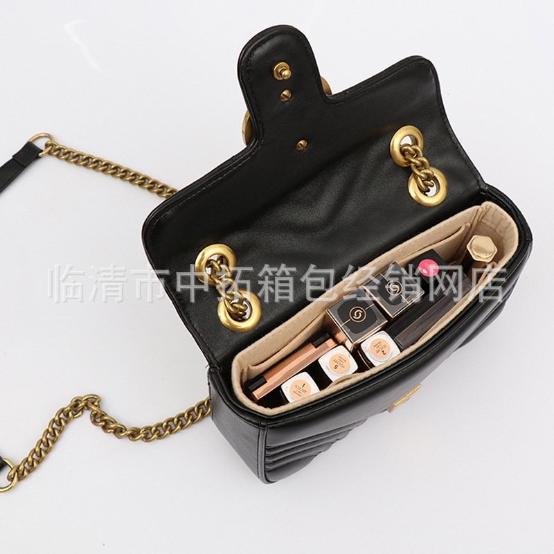 Túi chèn nỉ thích hợp cho gg marmont bag organizer lót mini nhỏ bên trong túi đựng mỹ phẩm xách tay