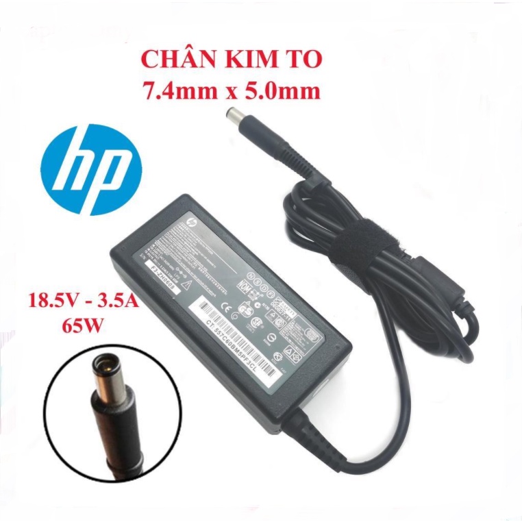 Sạc Laptop HP 65W / 90W - Sạc HP Chân Kim Nhỏ / Chân To - Sạc Máy Tính HP Đầu To Đầu Nhỏ