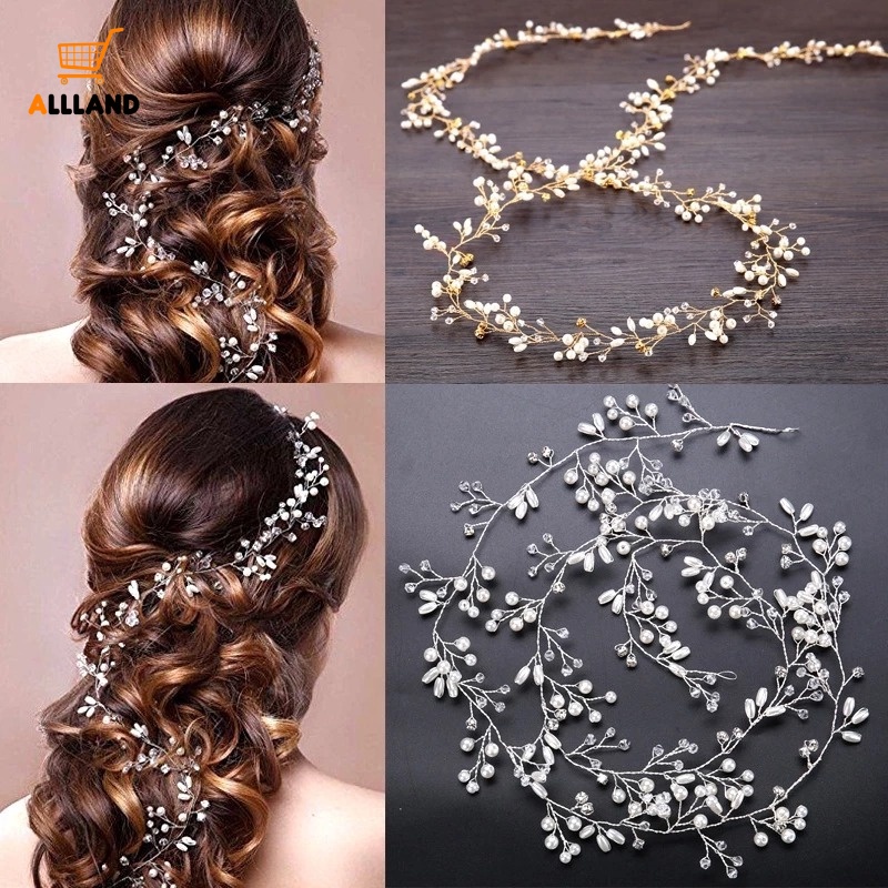 Trâm Cài Tóc Dáng Dài Hình Vương Miện Đính Ngọc Trai Nhân Tạo Thời Trang