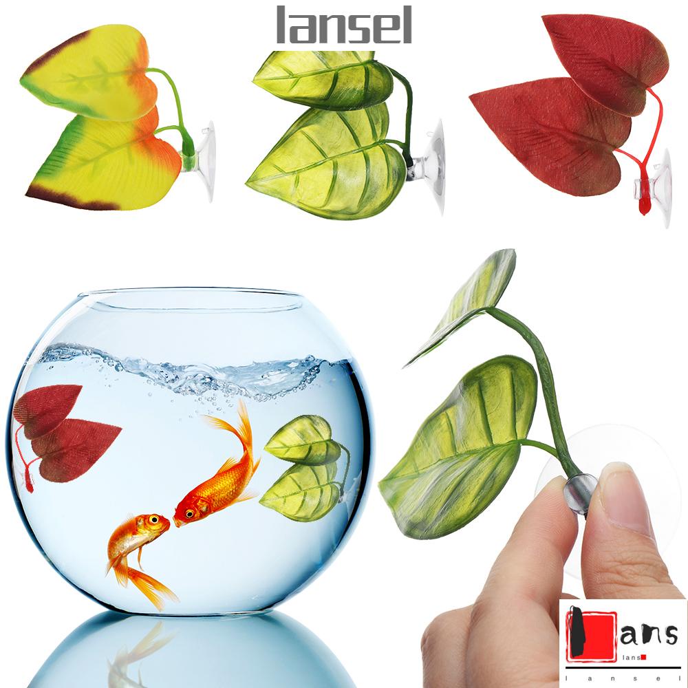 ❤LANSEL❤ Ornamental Aquarium Landscape Leaf Spawning Hammock Fish Leaf Pad Simulating Relax Fish Tank Decoration Resting Betta Fish Fish Rest Pad