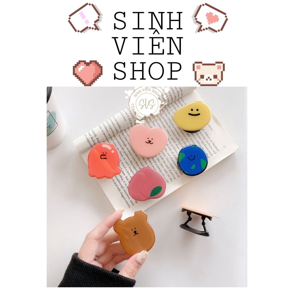 Popsocket nhựa 3D Zanmoo gấp gọn phone grip phụ kiện chống lưng giá đỡ điện thoại pop