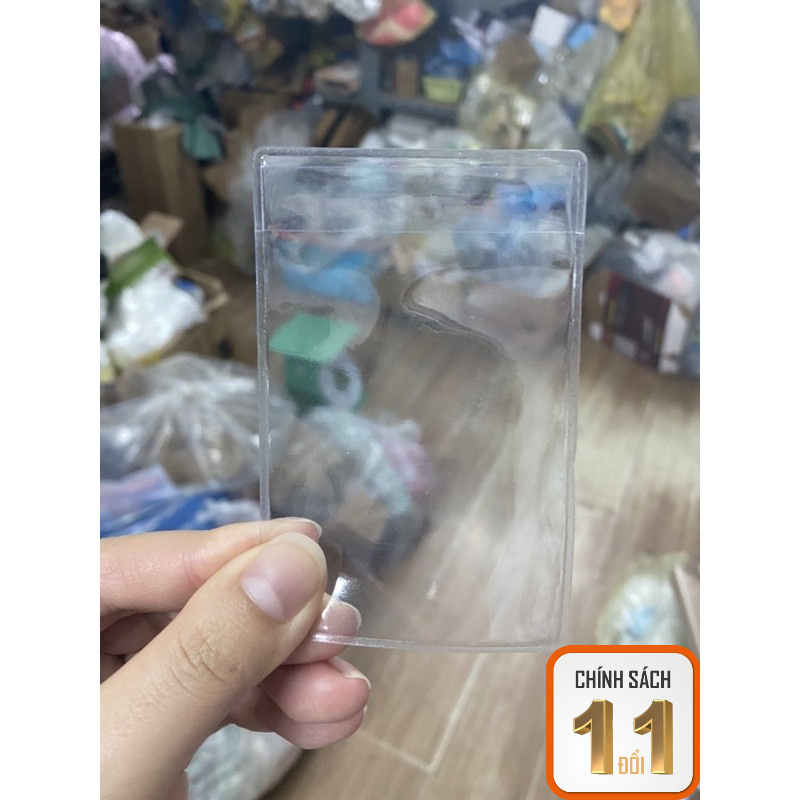 10 cái Bọc chống xước chip Bằng lái CCCD - ATM, Vỏ bọc căn cước công dân nhựa dẻo có nắp và không nắp