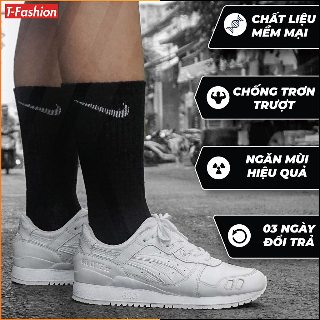 Tất Nike cao cổ chống trơn, vớ nike hàng xuất khẩu chống trơn, vớ thể thao thích hợp dạo phố, đá bóng, cầu lông tập gym