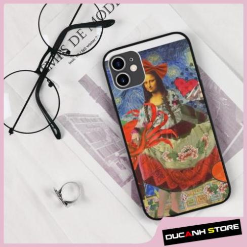 Ốp lưng iphone SAMSUNG hình monalisa  collage art aesthetic viền vuông  cho các dòng iPhone PAP20211121
