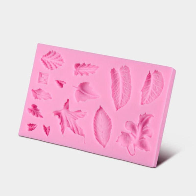 Khuôn Silicone Tạo Hình Lá 3D Trang Trí Bánh