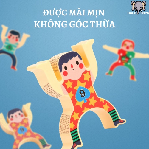 Đồ Chơi Hercules Xếp Hình Thông Minh Hulo Toys Nhiều Màu Sắc Kết Hợp Domino, Lăn Bóng, Xếp Khối Cân Bằng Cho Bé