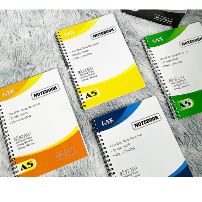 Sổ Lò Xo A4, A5, A6 Notebook Lax 160 Trang - Màu Ngẫu Nhiên