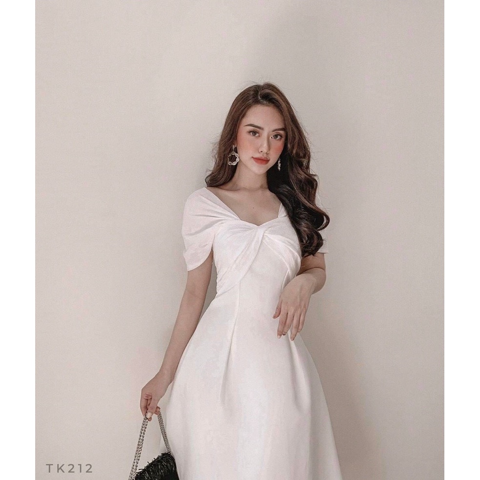 Đầm Dự Tiệc Xoắn Ngực  Xinh Xắn -  D0480