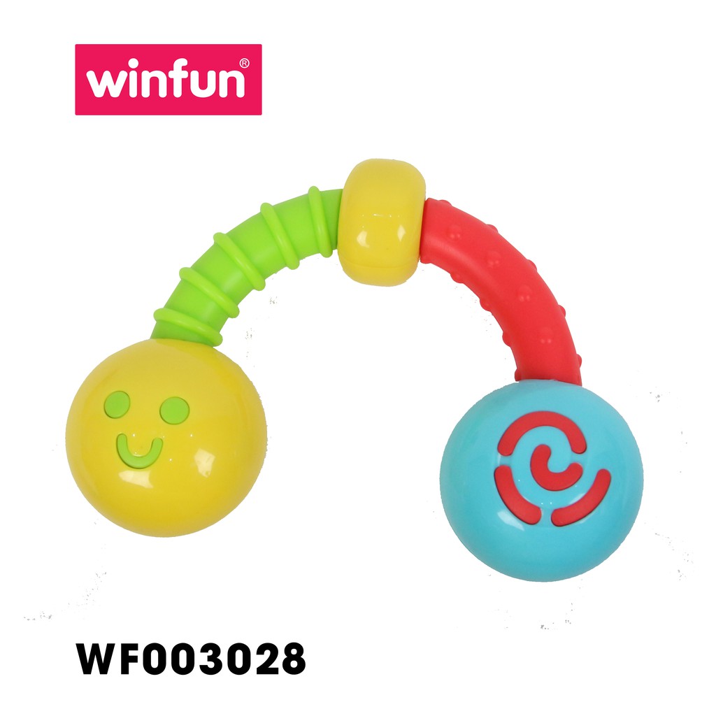 Set 3 đồ chơi cầm tay xúc xắc chíp chíp - gặm nướu hổ gặm nướu sột soạt Winfun 3027