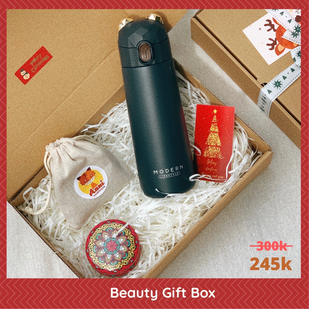 Set quà tặng độc đáo handmade 5 món Beauty Gift Box (Hộp draft cao cấp)