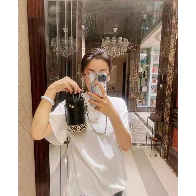 Túi CC BUCKET MINI WITH CHAIN - Bản SUP[Fullbox nam châm]