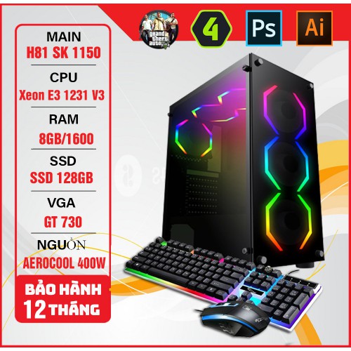 bộ máy vi tính chơi game FO4, Free Fire, CS:GO, LOL - Xeon E3 1231 V3