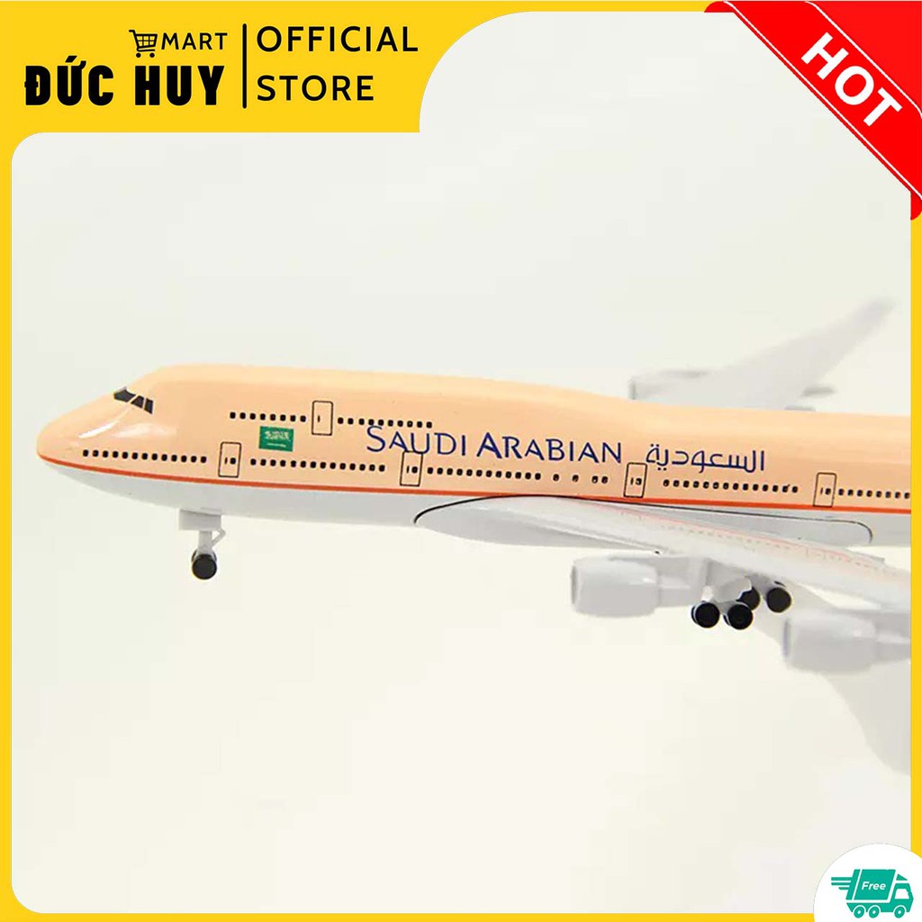 Mô Hình Máy Bay 20CM Boeing B747 Mô Hình Ả Rập SAUDI