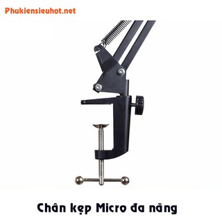 Chân micro kẹp bàn cho mic thu âm