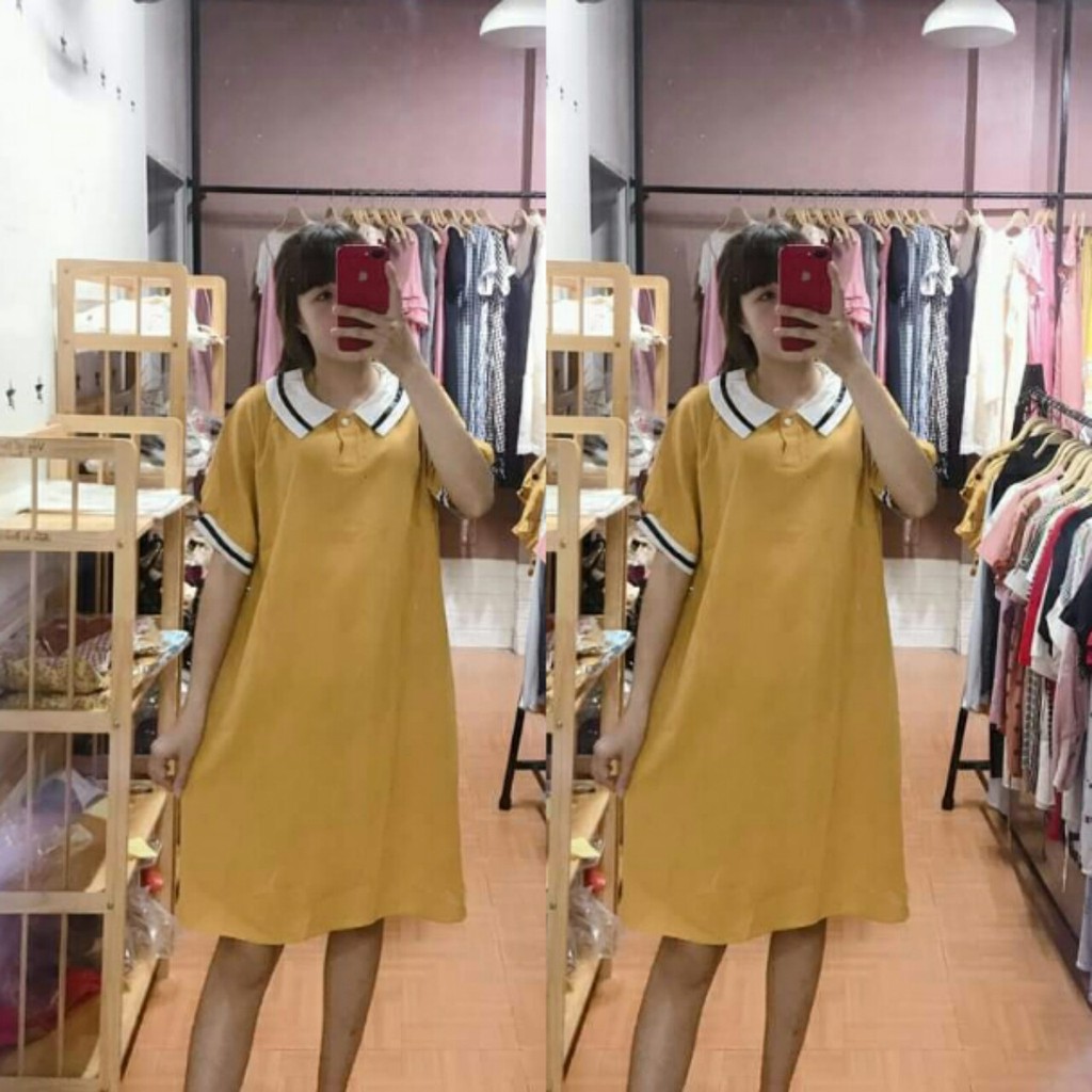 Váy Bầu Thiết Kế Công Sở Shopdambau-EA1330 Chất Lụa Thái Siêu Mát Freesize (40-70kg)