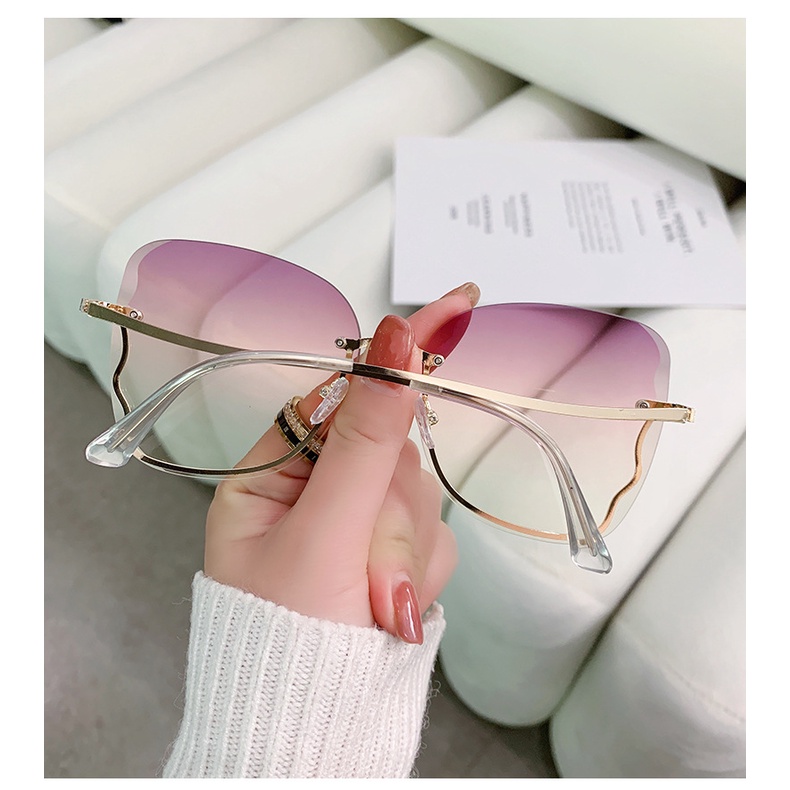 Kính Mát Gọng Vuông Kim Loại Thời Trang Cho Nam Nữ
