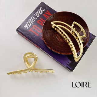 Kẹp tóc càng cua kim loại mạ vàng loirechic k1 sang chảnh