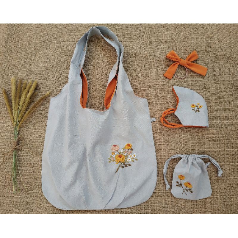 Set linen 2 lớp - Túi vải tái chế!