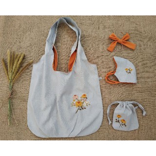 Set linen 2 lớp - Túi vải tái chế!