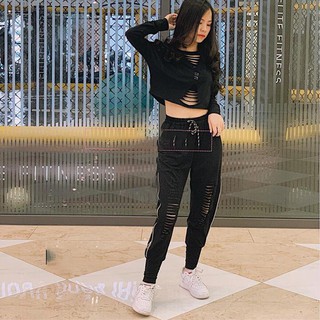 SET ÁO CROPTOP VÀ QUẦN RÁCH