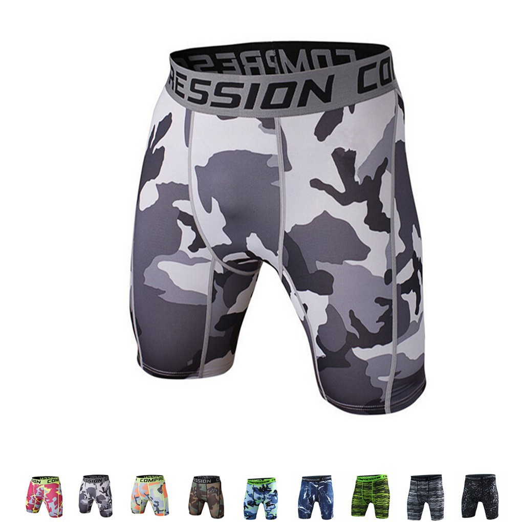 Quần short thể thao Running M, kiểu bó sát, nhanh khô cho nam