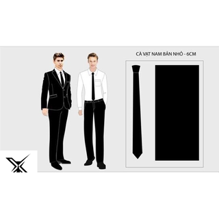cà vạt đen cao cấp bản 6cm