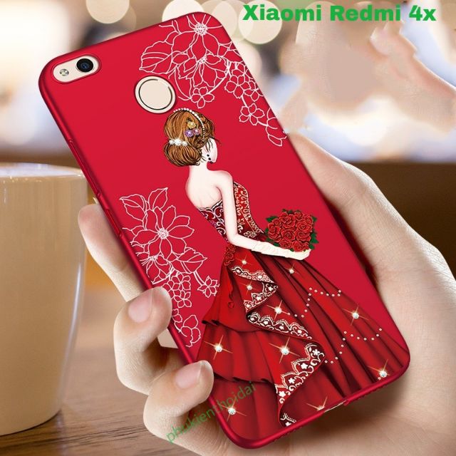 Xiaomi Redmi 4x ốp lưng 4D in hình dễ thương cao cấp