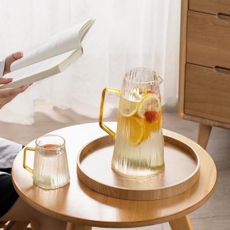 Bình Đựng Nước Bằng Thủy Tinh Chịu Nhiệt Độ Cao Trong Suốt Phong Cách Bắc Âu