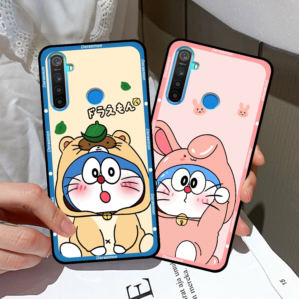 Ốp Realme 5 / 5i / 5 Pro / C3 in hình cặp đôi doremon, hổ, khủng long dễ thương