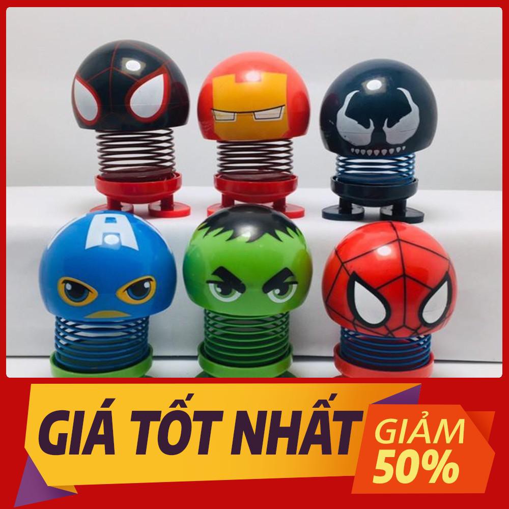 Combo 3 Emoji thú nhún lò xo siêu nhân anh hùng Marvel