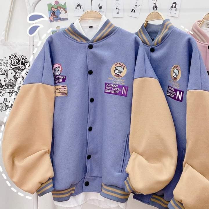 Áo Khoác Bomber AITEEN Xanh Dương Unisex