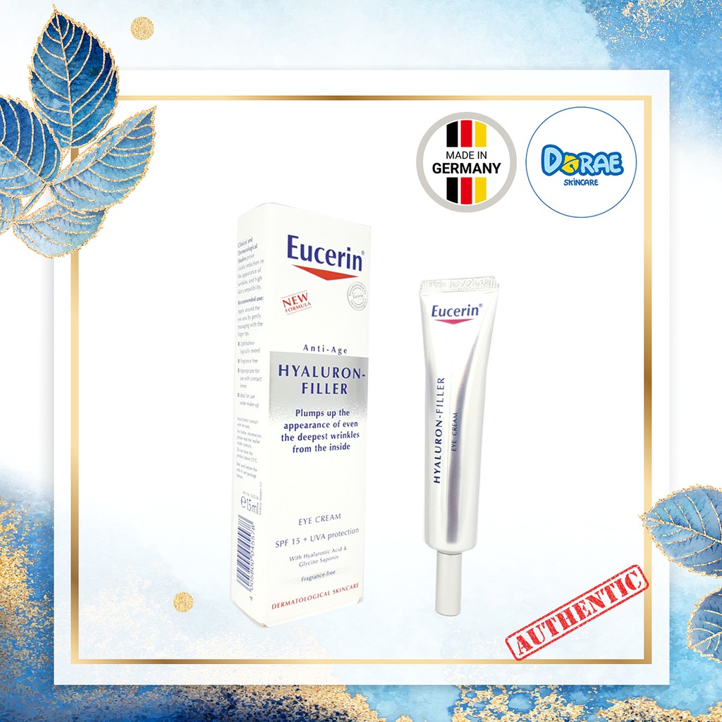 Kem Ngăn Ngừa Lão Hóa Vùng Mắt Eucerin Hyaluron Filler Eye Cream SPF15 (15ml)